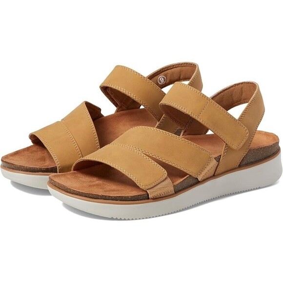 Skechers Lifted Comfort Sandals Women's Size 9 Chestnut Minimalist Neutral - Picture 1 of 12